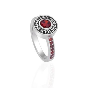 Preview: Womens Rivet & Red Stone Ring