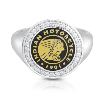 Womens Roundel Headdress Gold & Bling Ring