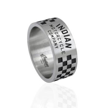Preview: Mens Speedway Checkered Band Ring