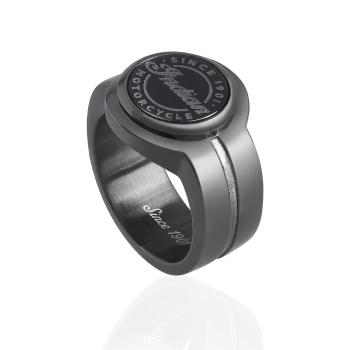 Preview: Mens Midnight Indian Motorcycle Script Ring