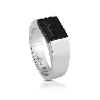 Preview: Mens Midnight Indian Motorcycle Rectangle Script Ring