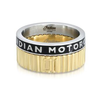 Womens High Gear Black and Gold Stacking Ring Set