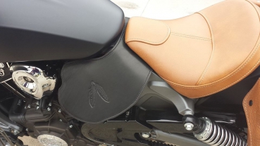 Leder Hitzeschutz Crotch Cooler für Indian Scout - Tan
