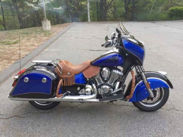 Leder Hitzeschutz Crotch Cooler für Indian Chief - Tan