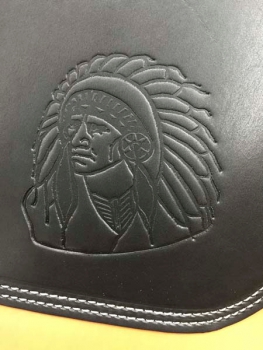 Leder Hitzeschutz Crotch Cooler für Indian Chief - Schwarz