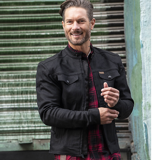 MENS DENIM ATLANTA RIDING JACKET 
