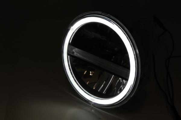 LED Hauptscheinwerfereinsatz Typ 6 mit Tagfahrlicht - Reflektor, 5.75" - Chrom