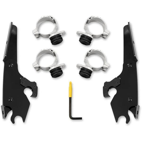 Trigger-Lock Montage Satz schwarz - Batwing Fairing - Indian Scout