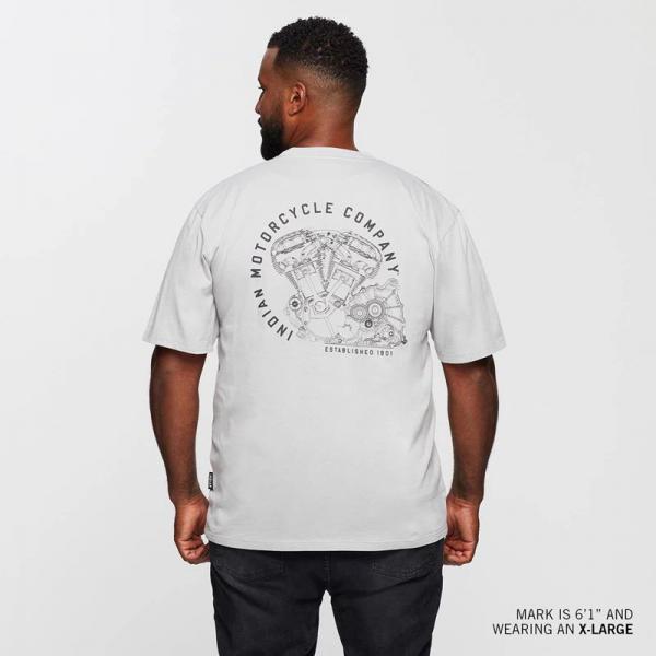 MENS CIRCLE ENGINE TEE - GRAY