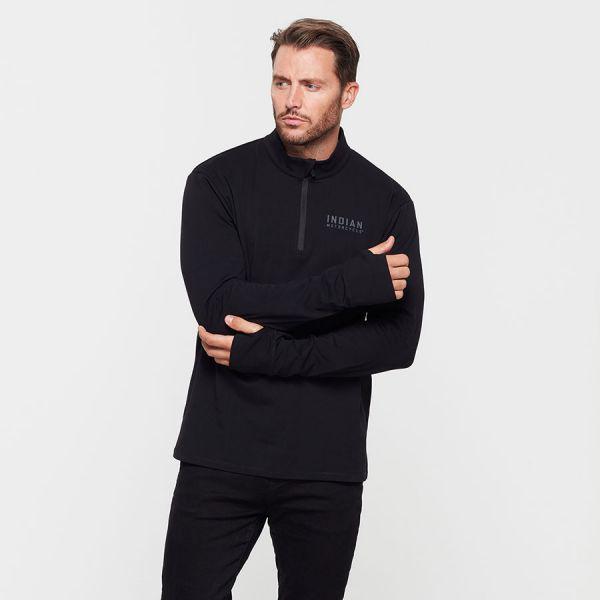MENS QUARTER ZIP PERFORMANCE TOP - BLACK