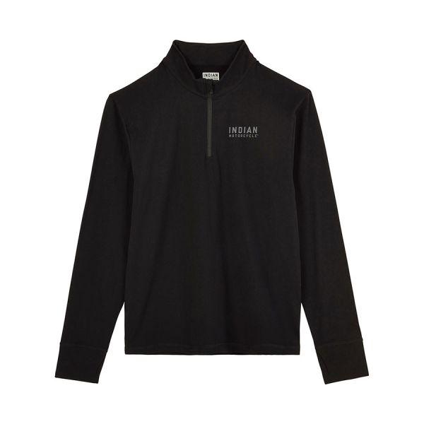 MENS QUARTER ZIP PERFORMANCE TOP - BLACK