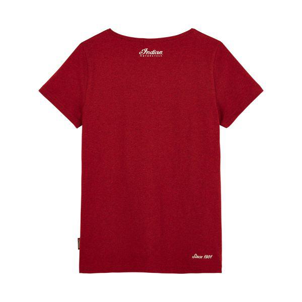 WOMENS 2 COLOR FOIL SCRIPT TEE - RED
