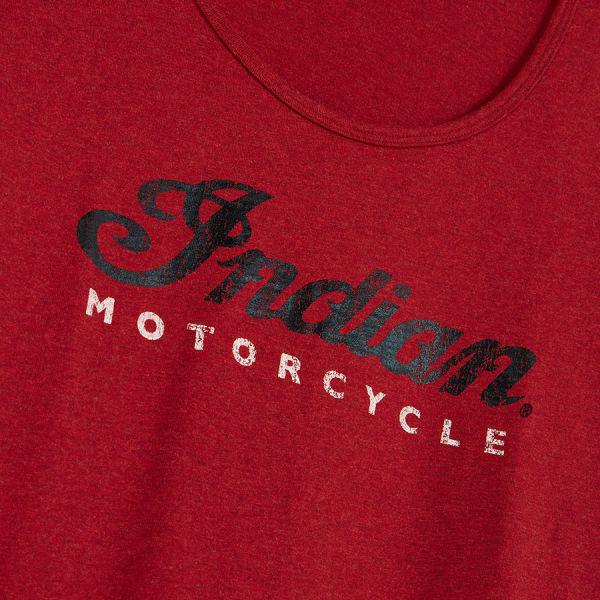 WOMENS 2 COLOR FOIL SCRIPT TEE - RED