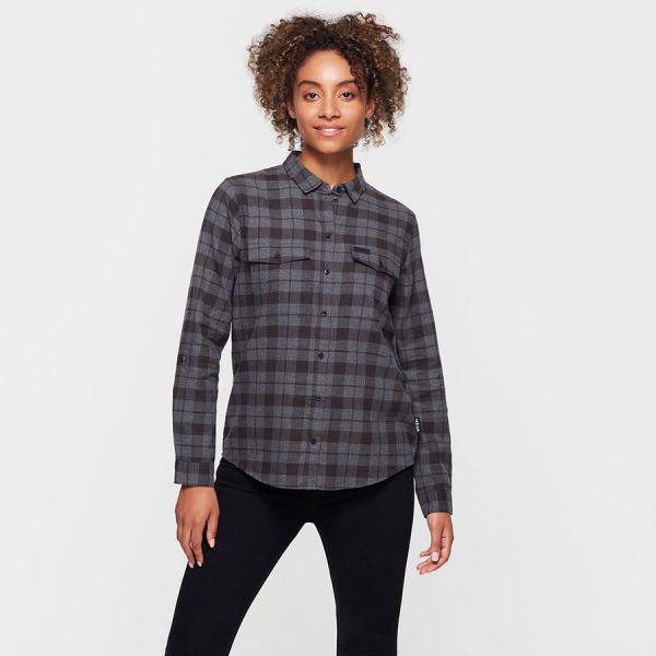 WOMENS CHICAGO PLAID SHIRT - BLACK