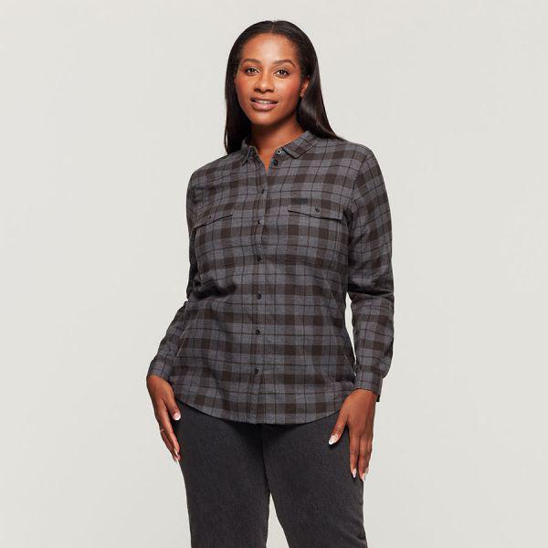 WOMENS CHICAGO PLAID SHIRT - BLACK