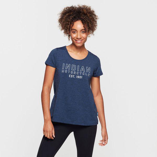WOMENS 1901 ATHLEISURE TEE - BLUE