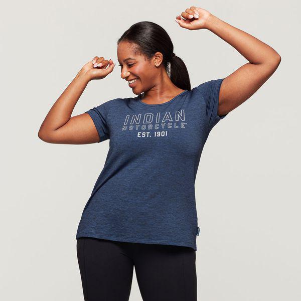 WOMENS 1901 ATHLEISURE TEE - BLUE