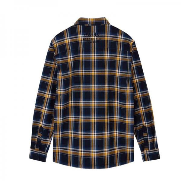 MENS KANSAS PLAID SHIRT - NAVY