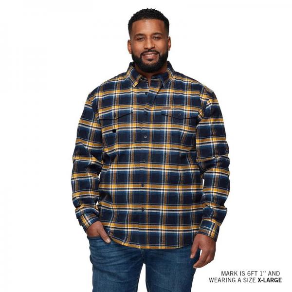 MENS KANSAS PLAID SHIRT - NAVY