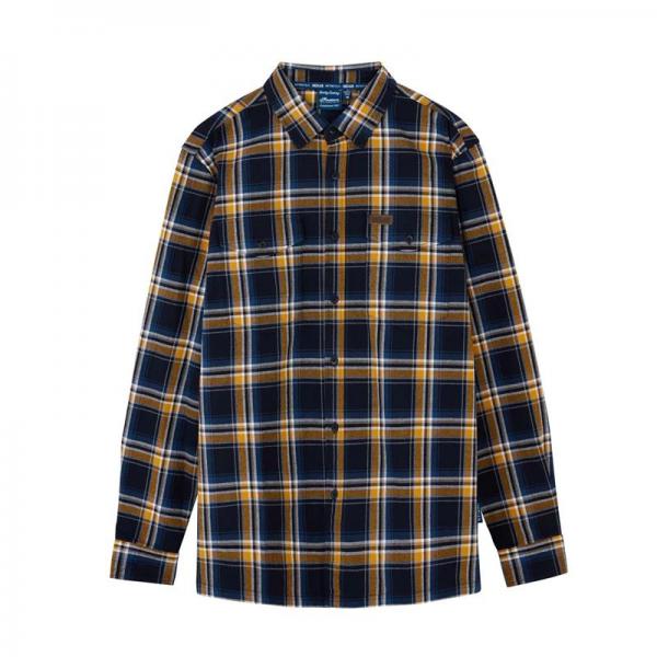 MENS KANSAS PLAID SHIRT - NAVY