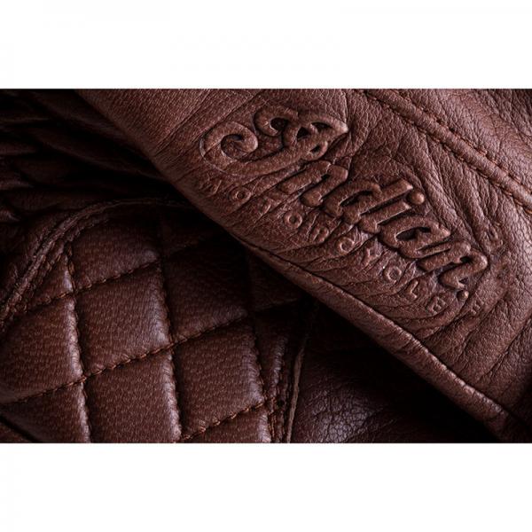 MENS LEATHER GETAWAY RIDING GLOVES - BROWN