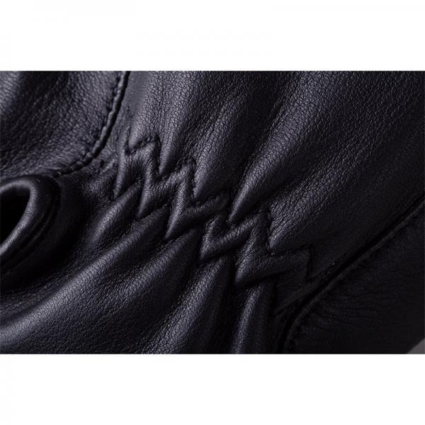 WOMENS DEERSKIN STRAP GLOVE - BLACK