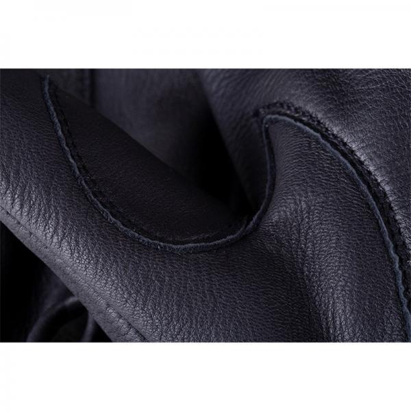 WOMENS DEERSKIN STRAP GLOVE - BLACK