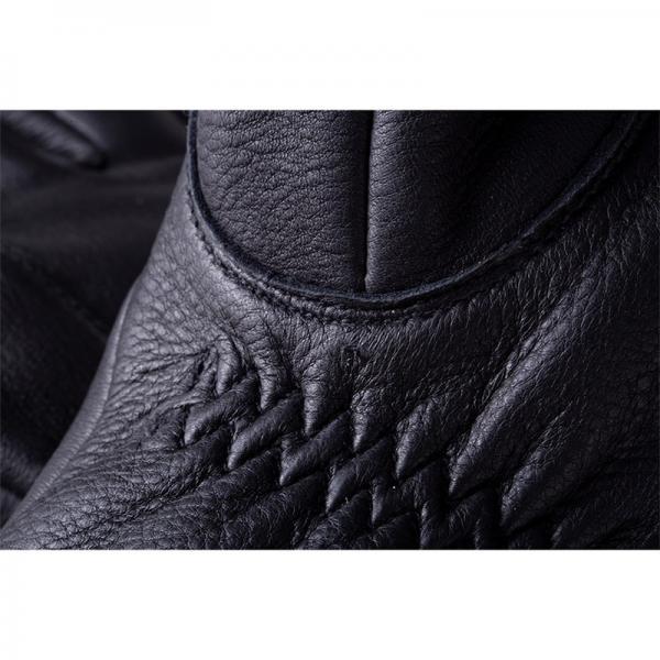 WOMENS DEERSKIN STRAP GLOVE - BLACK