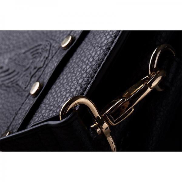 WOMENS HEADDRESS CROSS-BODY BAG - BLACK