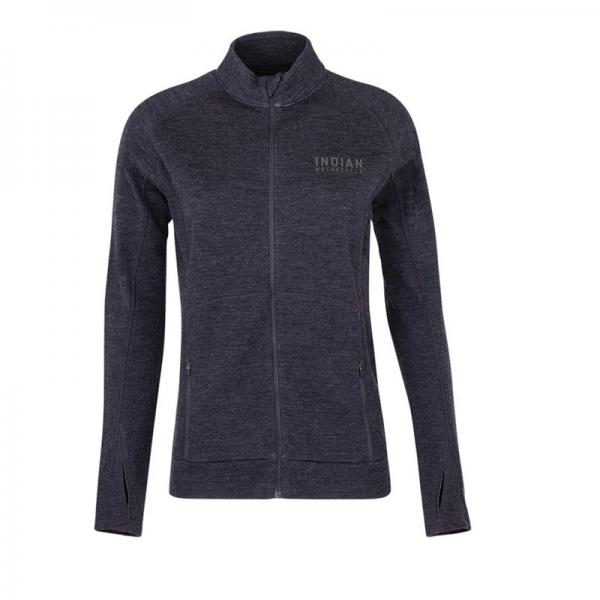 WOMENS MERINO ZIP THROUGH - GRAY