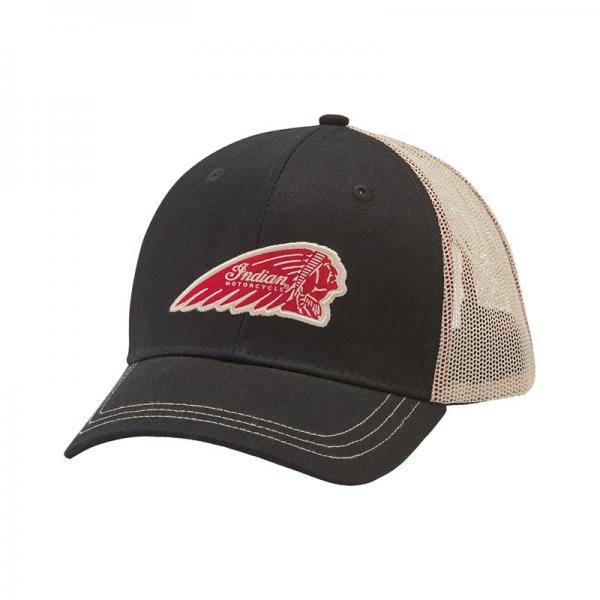 HEADDRESS TRUCKER HAT - BLACK