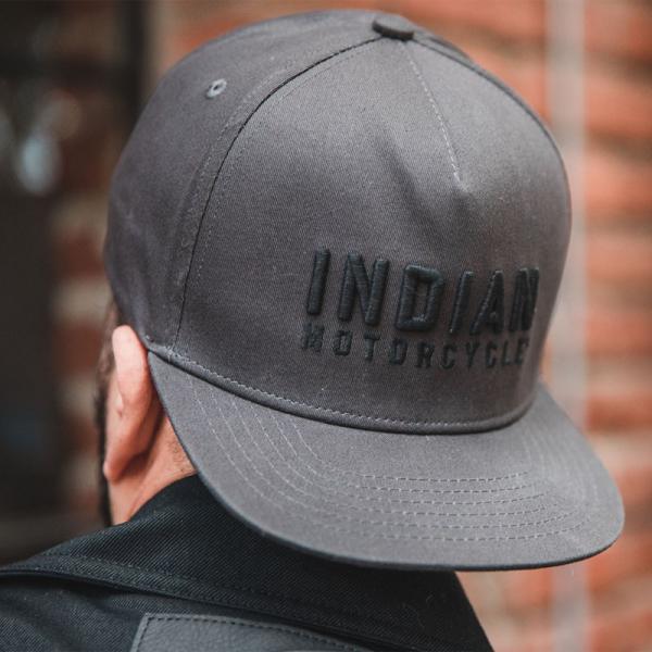 MENS BLOCK LOGO EMBROIDERY HAT - GRAY