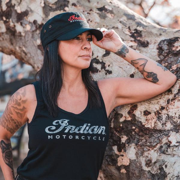 WOMENS SCRIPT LOGO CAP - BLACK