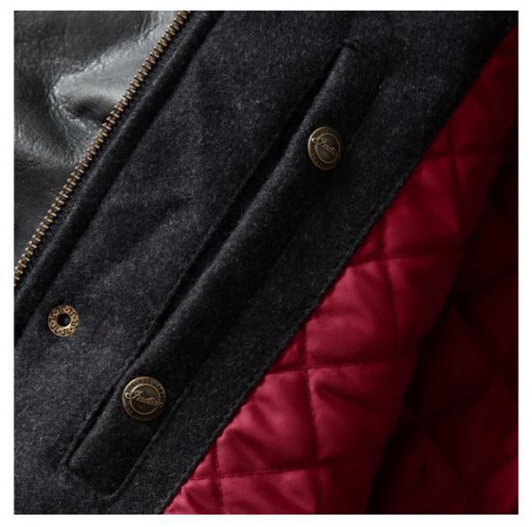 MENS VARSITY BOMBER JACKET - BLACK