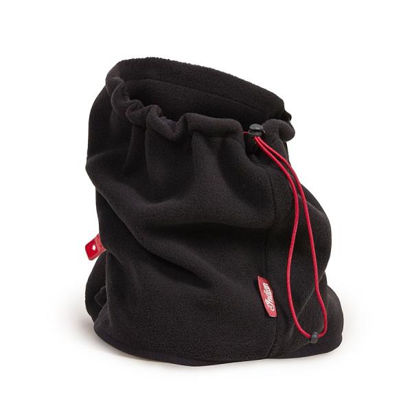 MENS SCRIPT FLEECE NECK WARMER - BLACK