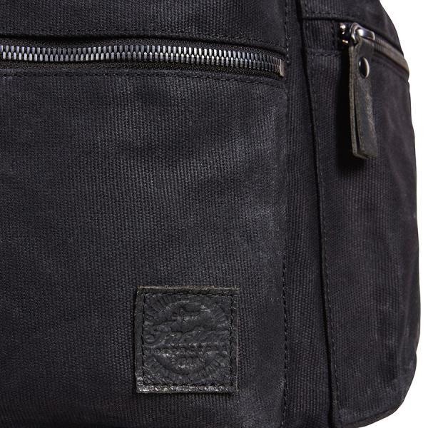 WAXED CANVAS BACKPACK - BLACK