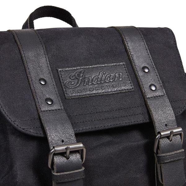 WAXED CANVAS BACKPACK - BLACK