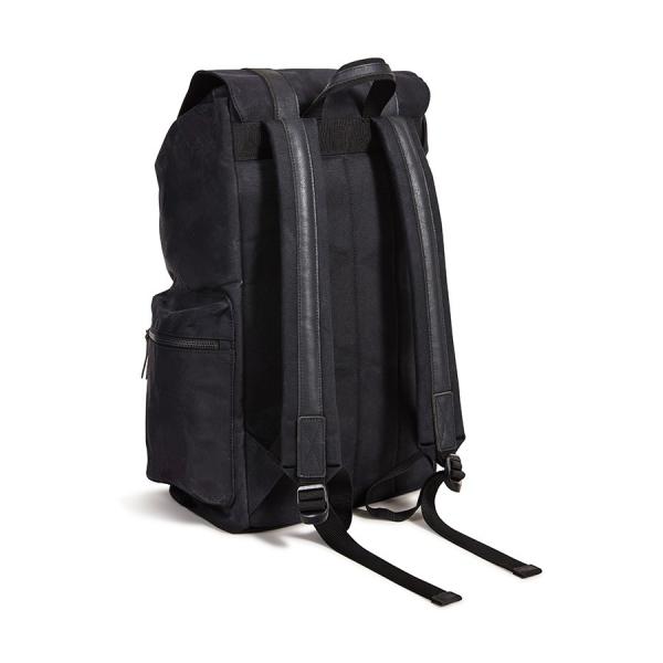 WAXED CANVAS BACKPACK - BLACK