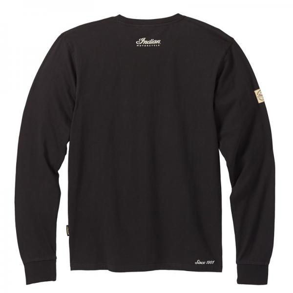 MENS LONG SLEEVE SCRIPT LOGO T-SHIRT - BLACK