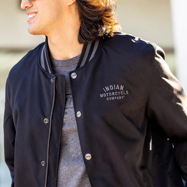 MENS CASUAL BOMBER JACKET - BLACK