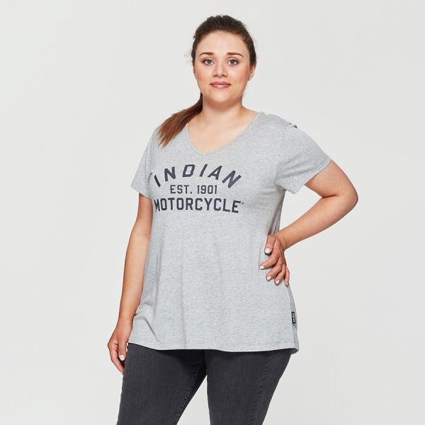 WOMENS OPEN BACK TEE - GRAY