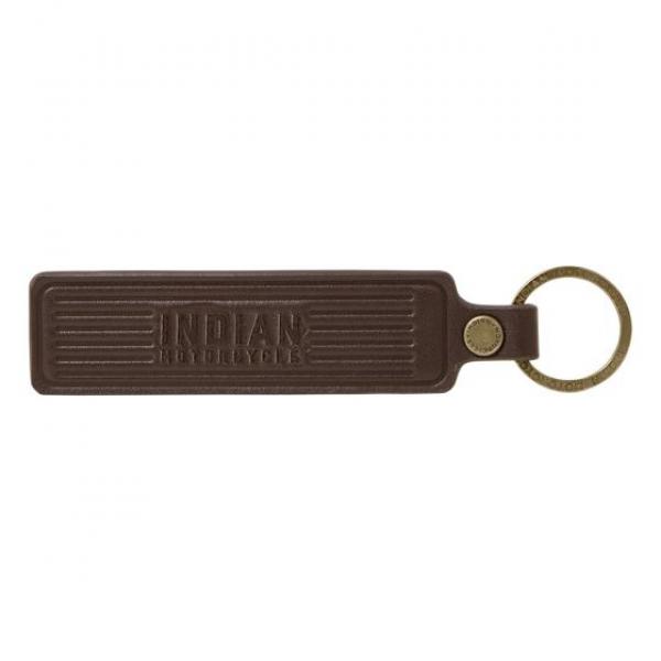 BLOCK LOGO LEATHER KEY RING