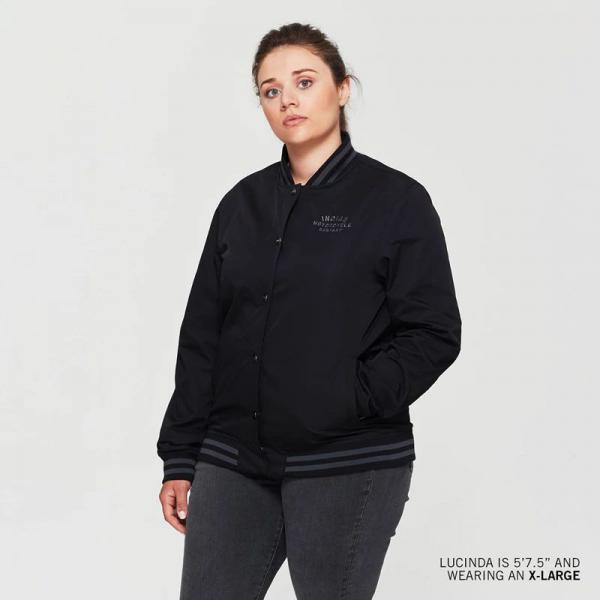 WOMENS CASUAL BOMBER JACKET - BLACK