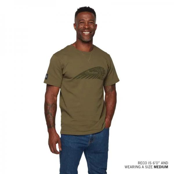 MENS TONAL HEADDRESS T-SHIRT - GREEN