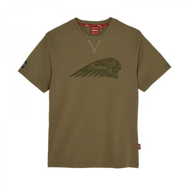 MENS TONAL HEADDRESS T-SHIRT - GREEN