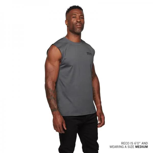 MENS EST. BLOCK LOGO TANK - GRAY