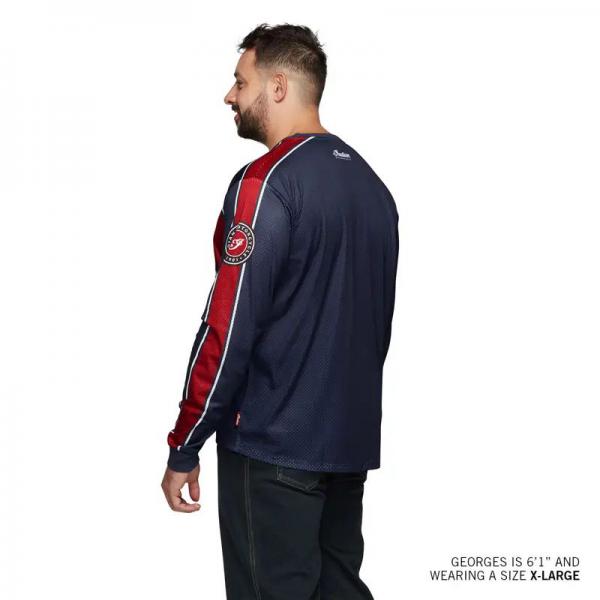 MENS SCRIPT PERFORMANCE LONG SLEEVE T-SHIRT - NAVY