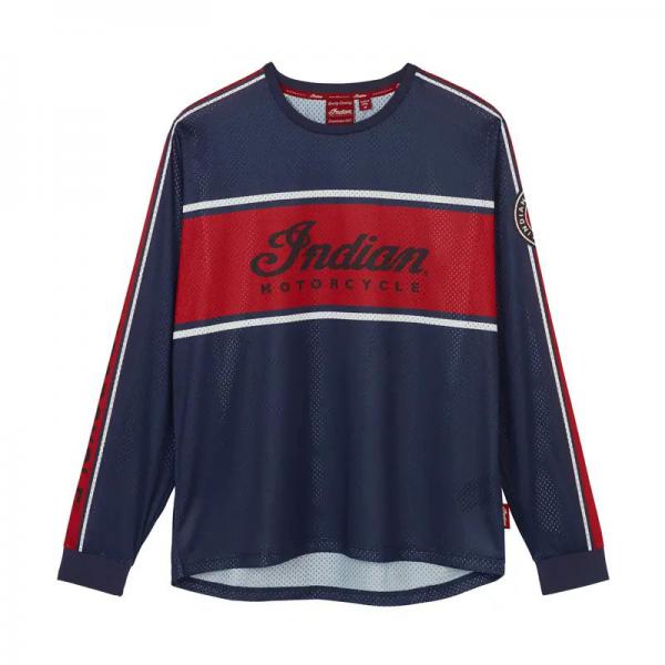 MENS SCRIPT PERFORMANCE LONG SLEEVE T-SHIRT - NAVY