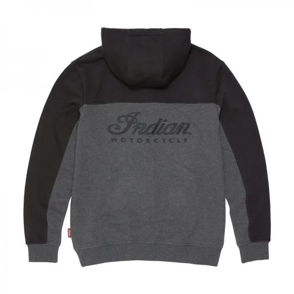 MENS COLORBLOCK SCRIPT HOODIE - GRAY