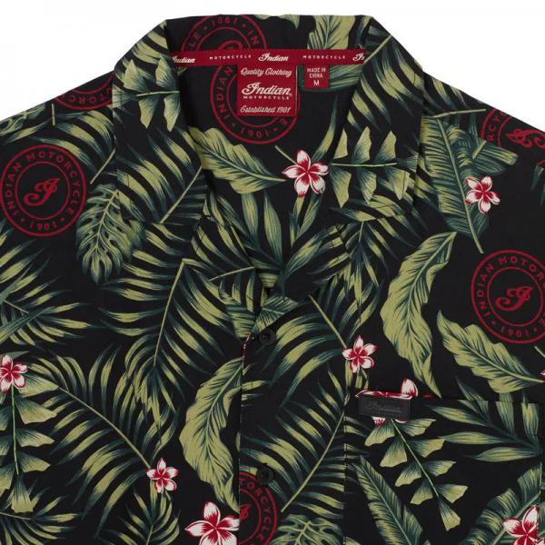 MENS TROPICAL PRINT SHIRT - GREEN